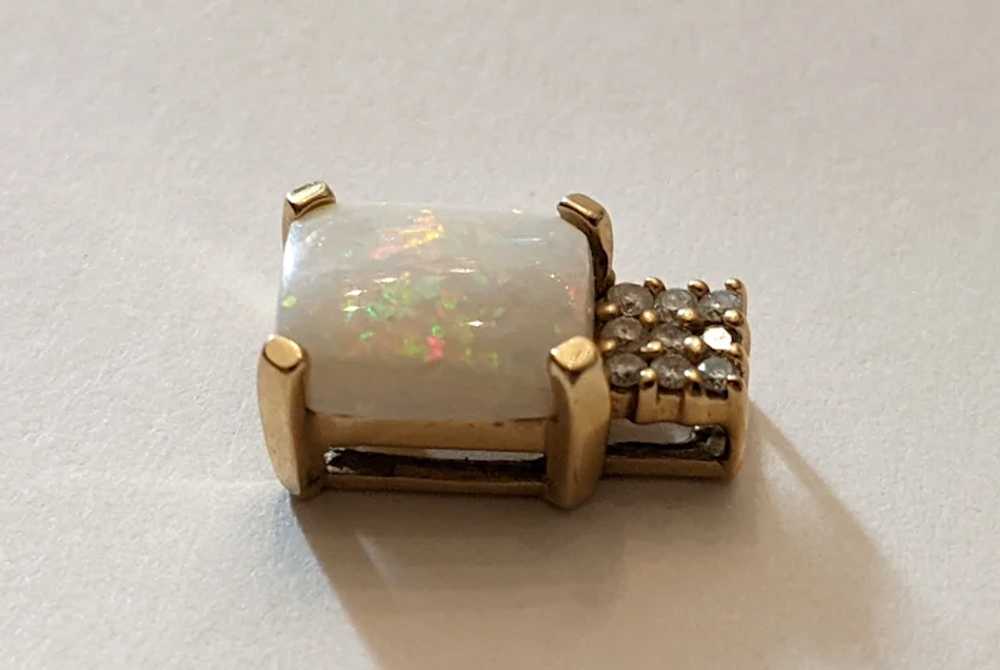 Vintage Opal And 14k Gold Pendant - image 4