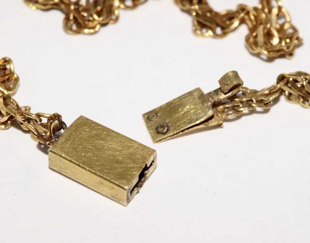 Antique Georgian 9K Gold Woven Link Chain Necklace - image 11