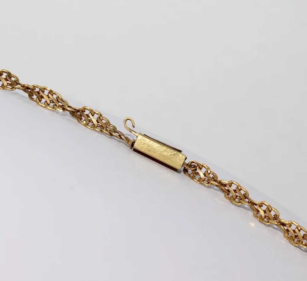 Antique Georgian 9K Gold Woven Link Chain Necklace - image 9