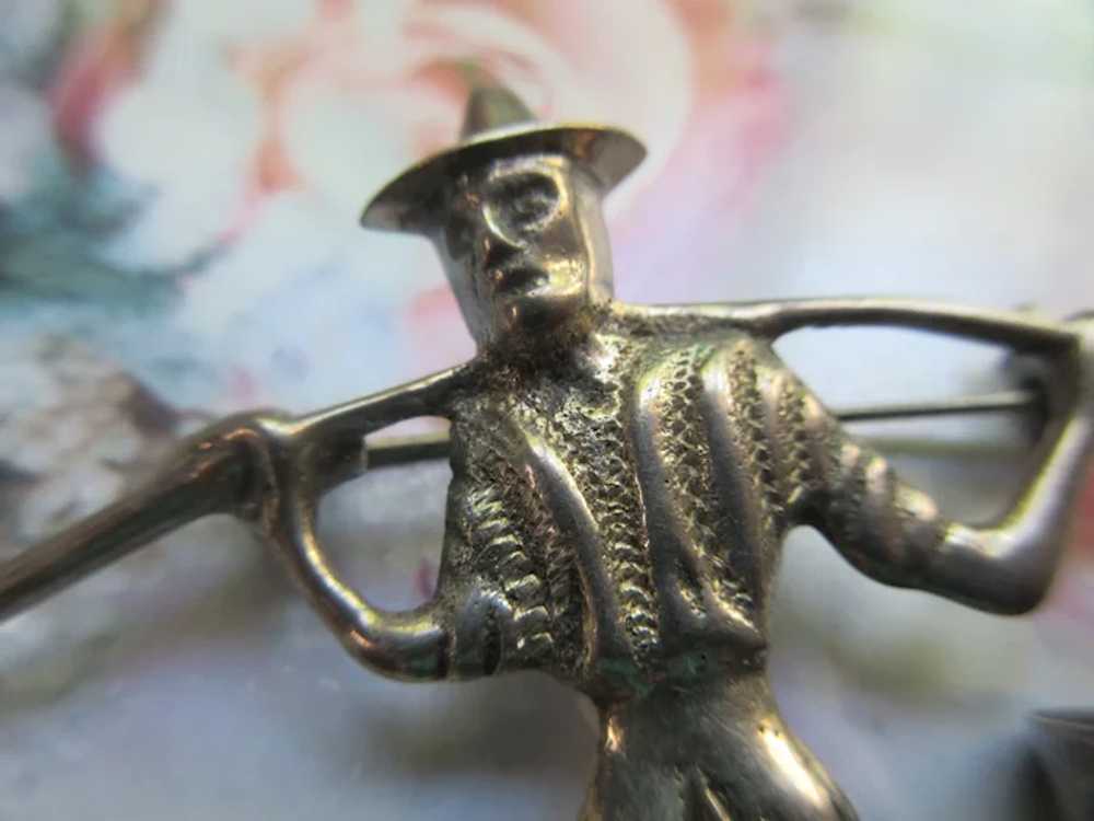 Vintage Mexico Silver Figural Pin - image 3