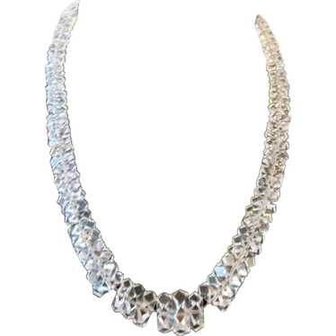Stunning 14KGF Rock Crystal Necklace - Early 1900'