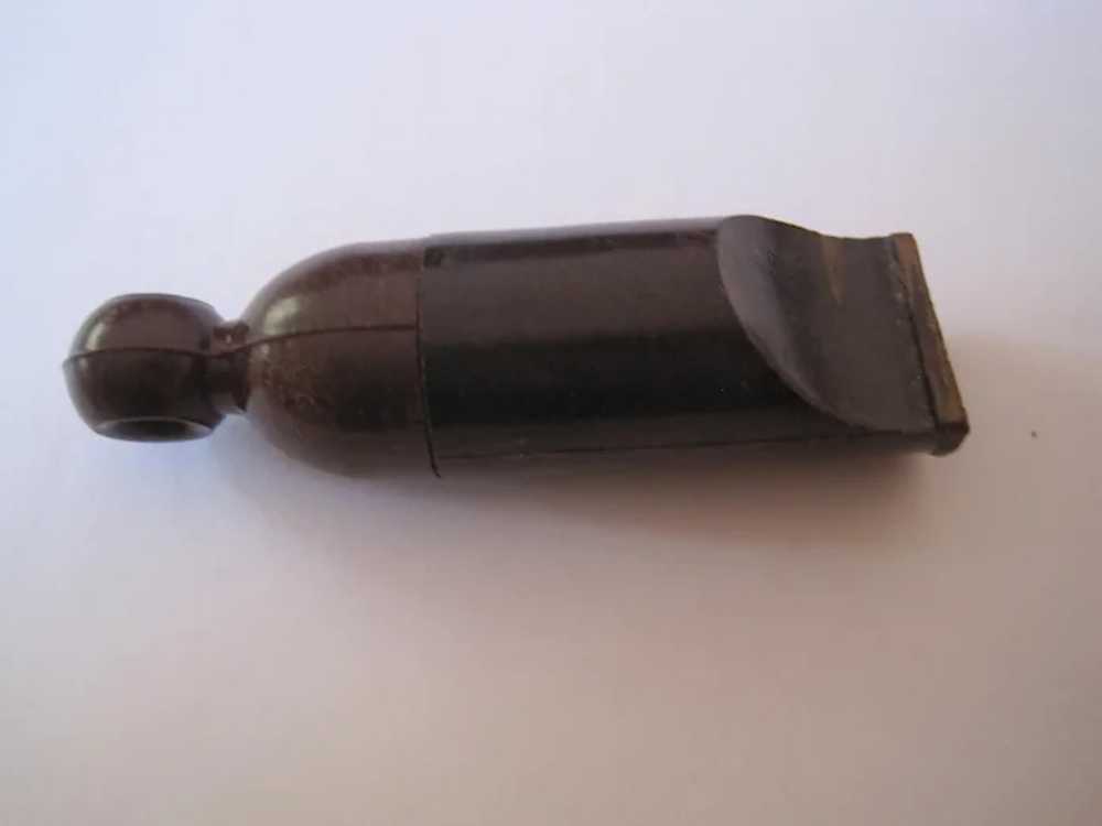 Vintage Black Whistle Pendant - 2 1/2" Long - image 2