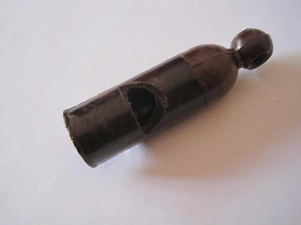 Vintage Black Whistle Pendant - 2 1/2" Long - image 4