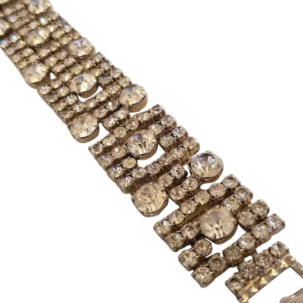 Vintage Mid-Century Rhinestone Bracelet - image 1