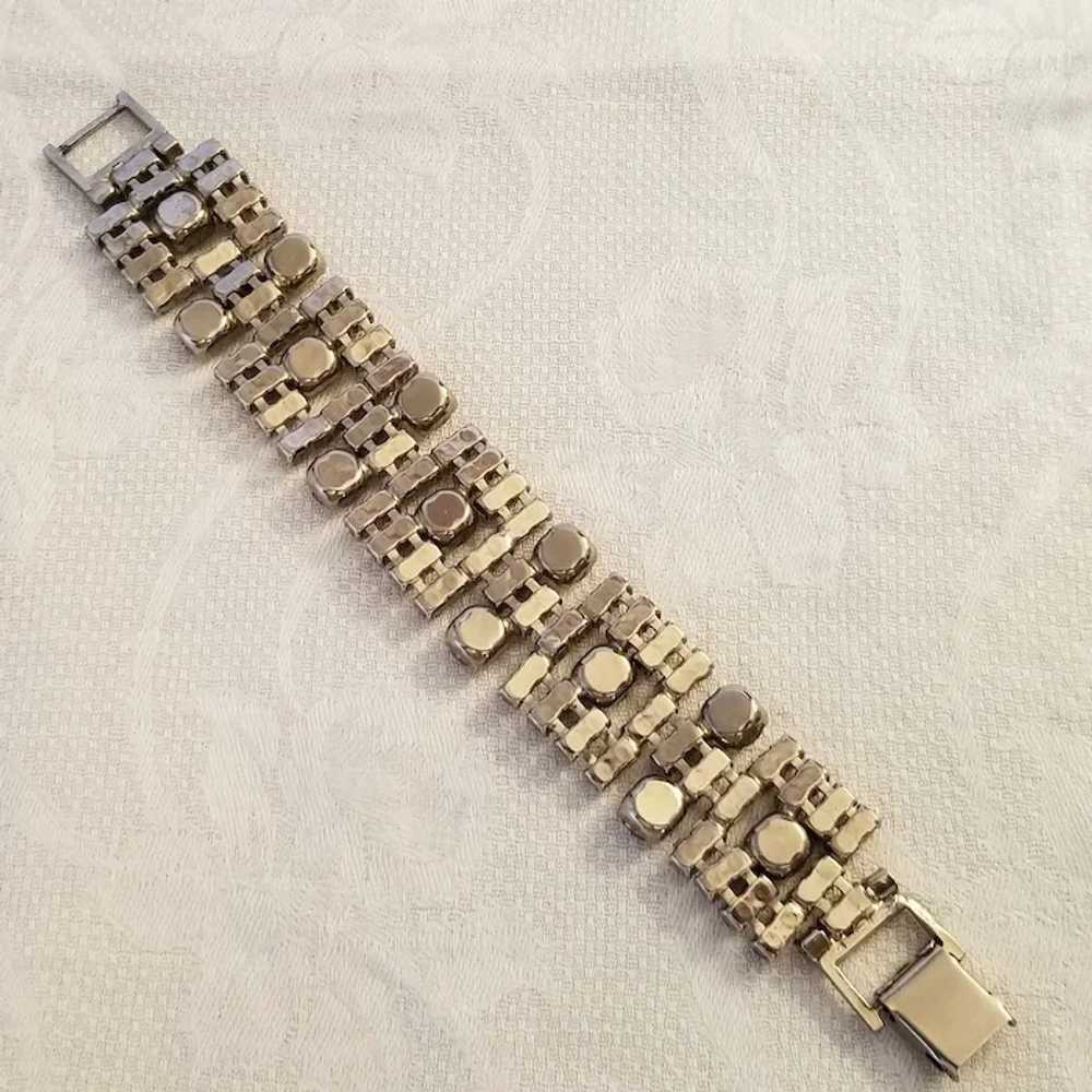 Vintage Mid-Century Rhinestone Bracelet - image 4