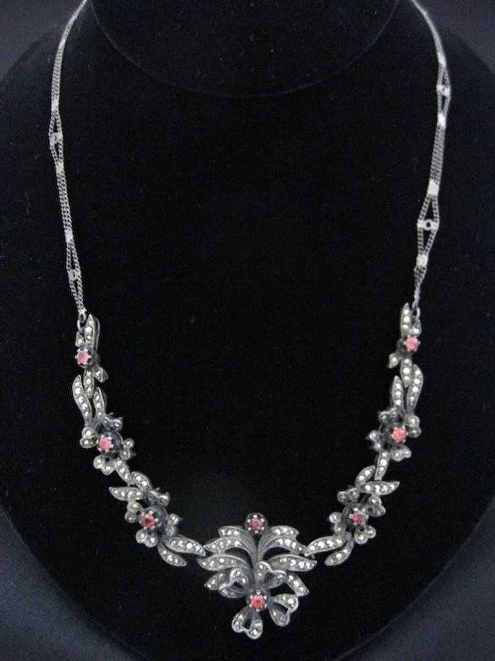 Rare Antique Spessartite Garnet Necklace - image 2