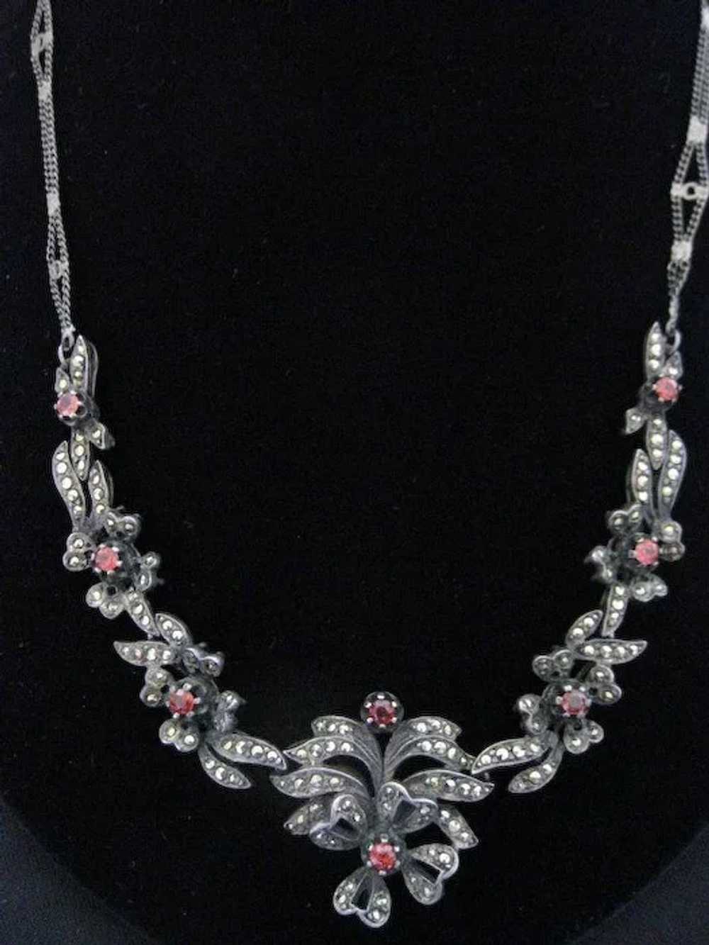 Rare Antique Spessartite Garnet Necklace - image 3