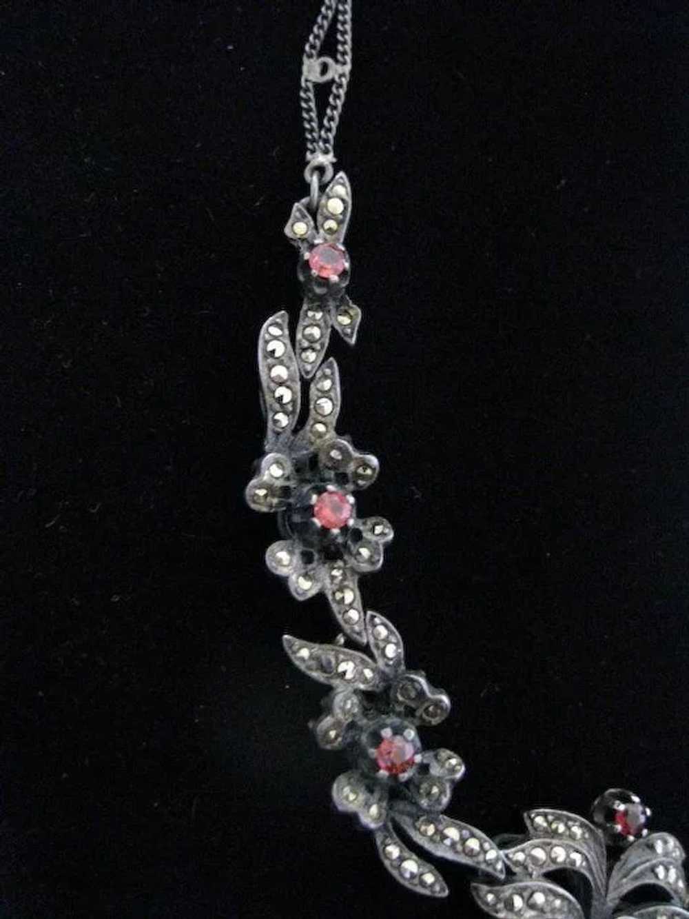 Rare Antique Spessartite Garnet Necklace - image 4