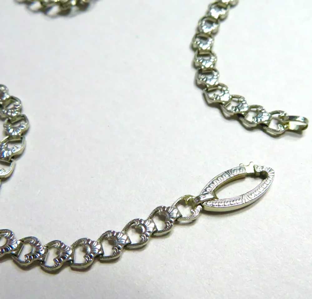 Art Deco 14K Diamond + Rock Crystal Krementz Neck… - image 7