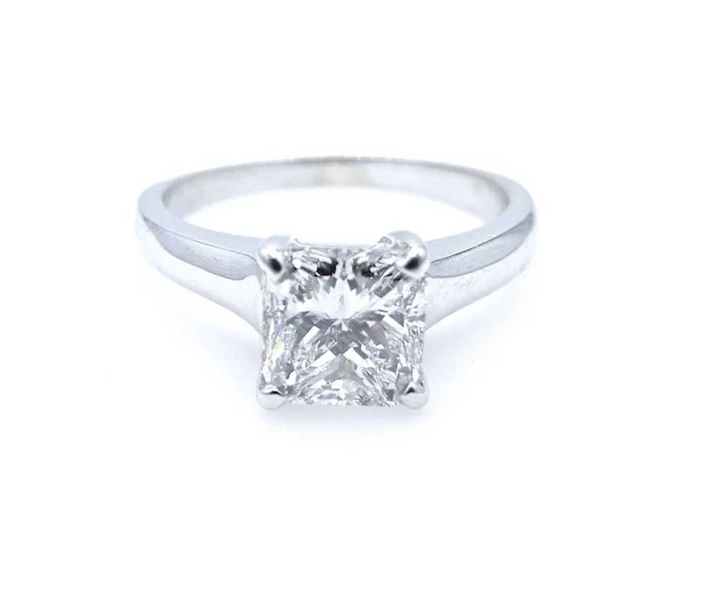 14K White Gold Princess Cut Diamond Ring - Size 5… - image 2