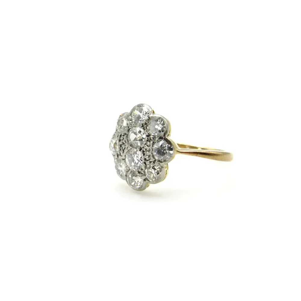 Antique 18K Yellow Gold Diamond Ring - Size 4.5 - image 10