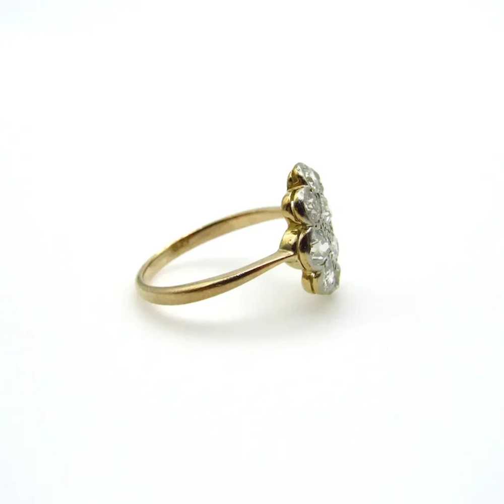 Antique 18K Yellow Gold Diamond Ring - Size 4.5 - image 11