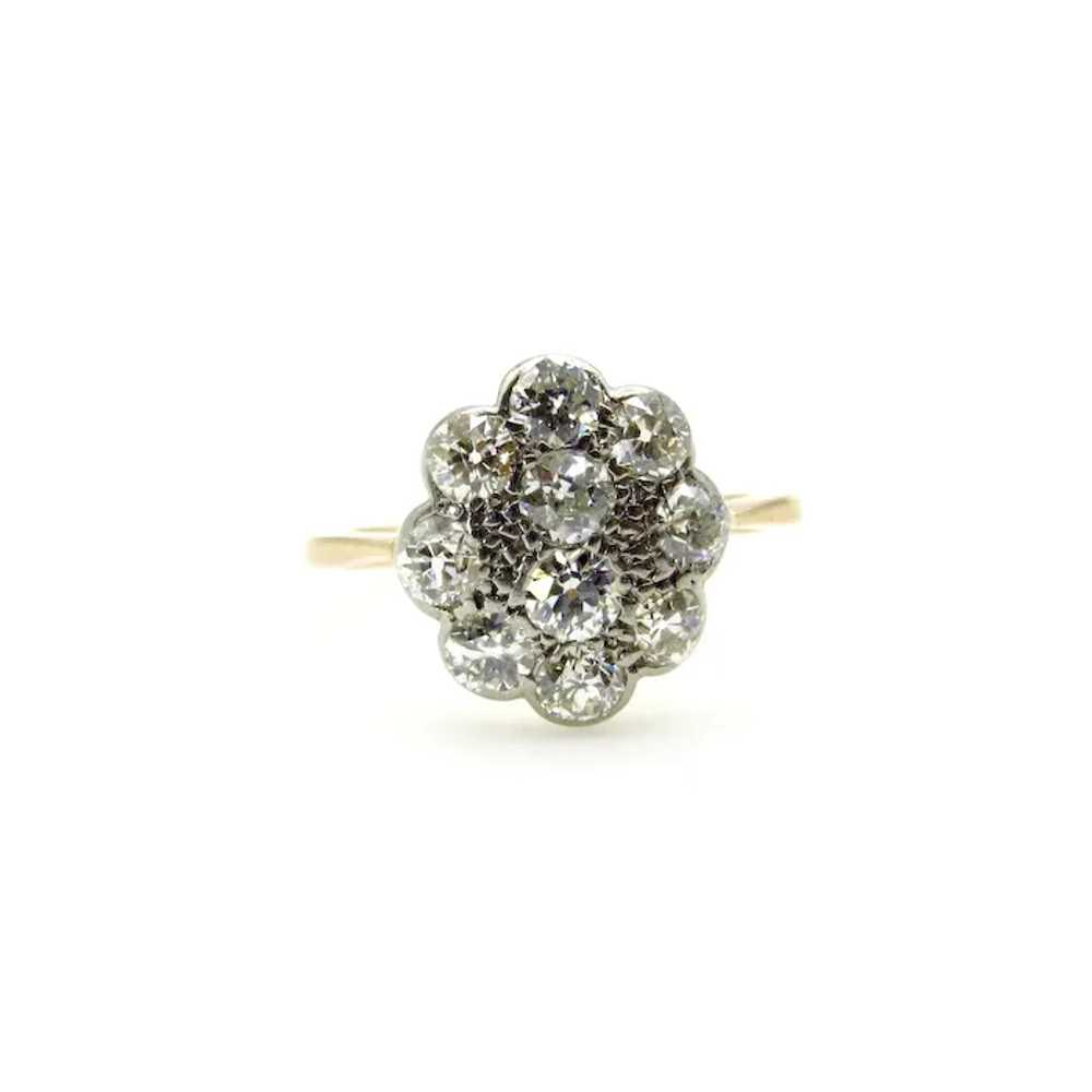 Antique 18K Yellow Gold Diamond Ring - Size 4.5 - image 2