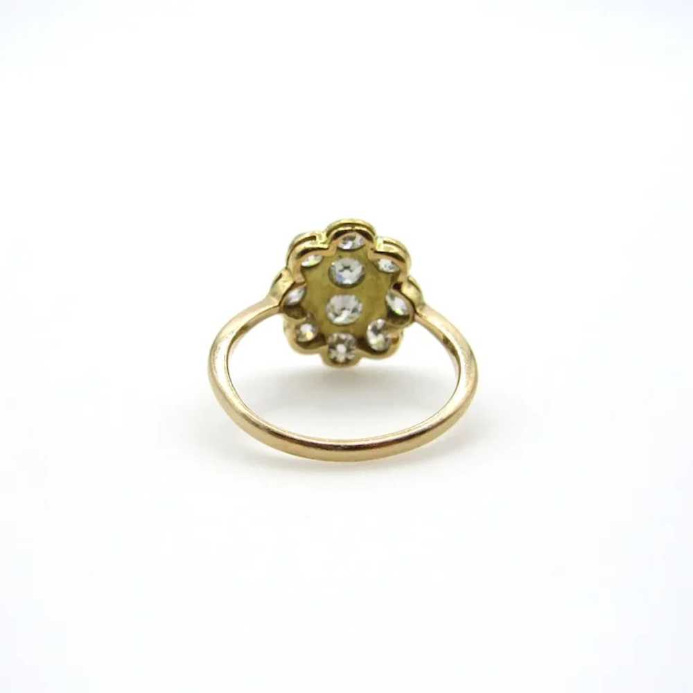 Antique 18K Yellow Gold Diamond Ring - Size 4.5 - image 3