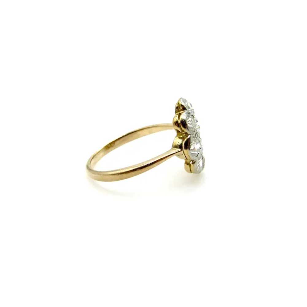 Antique 18K Yellow Gold Diamond Ring - Size 4.5 - image 5