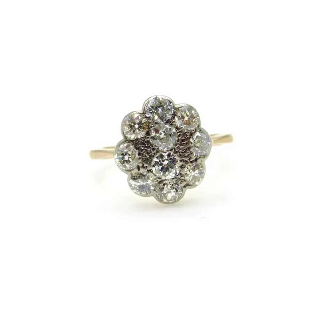 Antique 18K Yellow Gold Diamond Ring - Size 4.5 - image 9