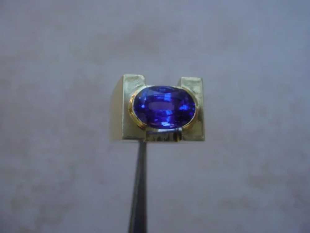 Awesome 5.81 Carat Solitaire Tanzanite Set In An … - image 3