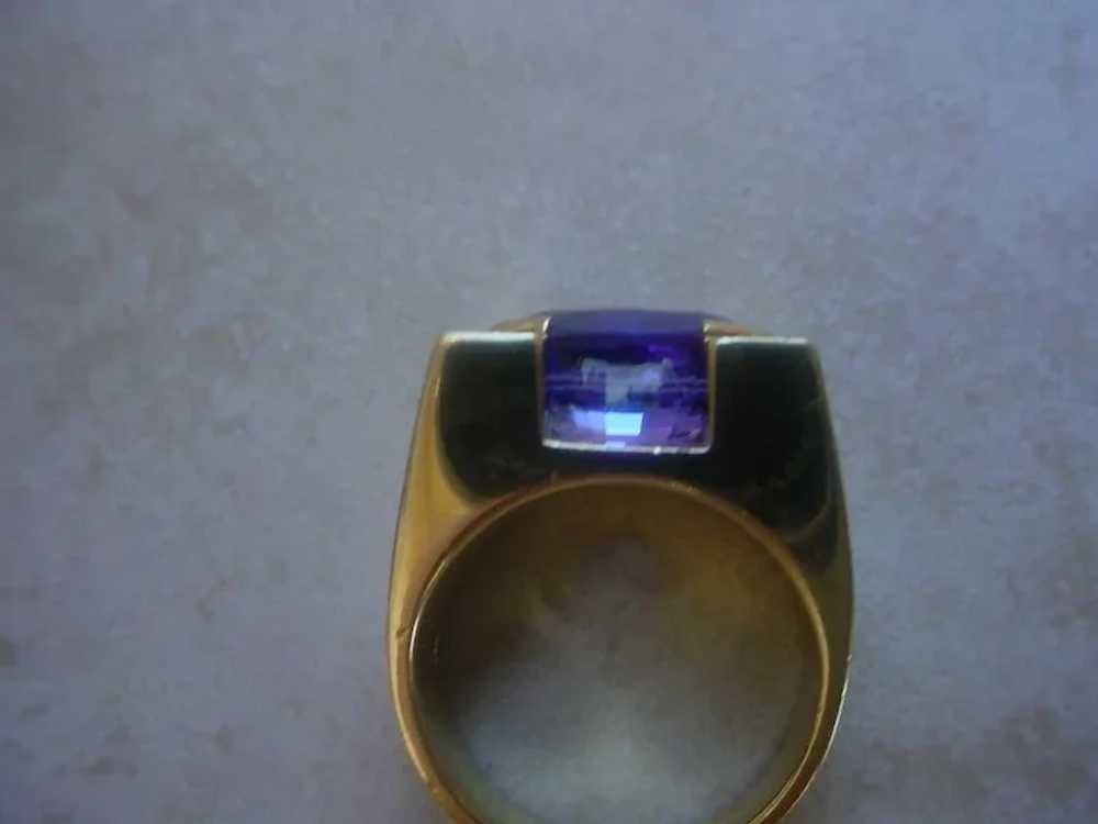 Awesome 5.81 Carat Solitaire Tanzanite Set In An … - image 6
