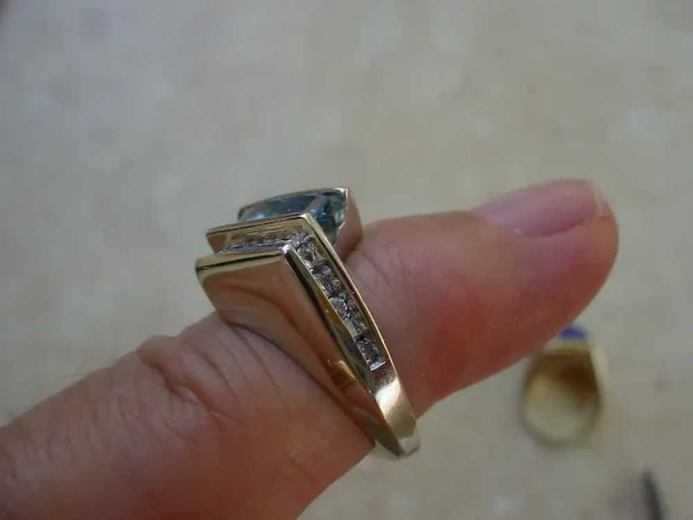 Beautiful  14K White Gold Ring, 1.5 Carat Aquamar… - image 8