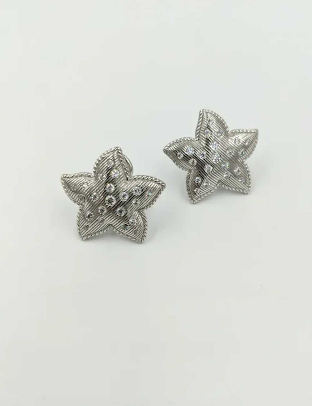 Judith Ripka Sterling Silver Starfish Vintage Fre… - image 3