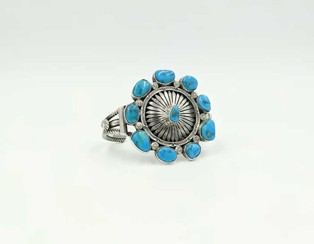 Native American Vintage Sterling Silver Turquoise… - image 3
