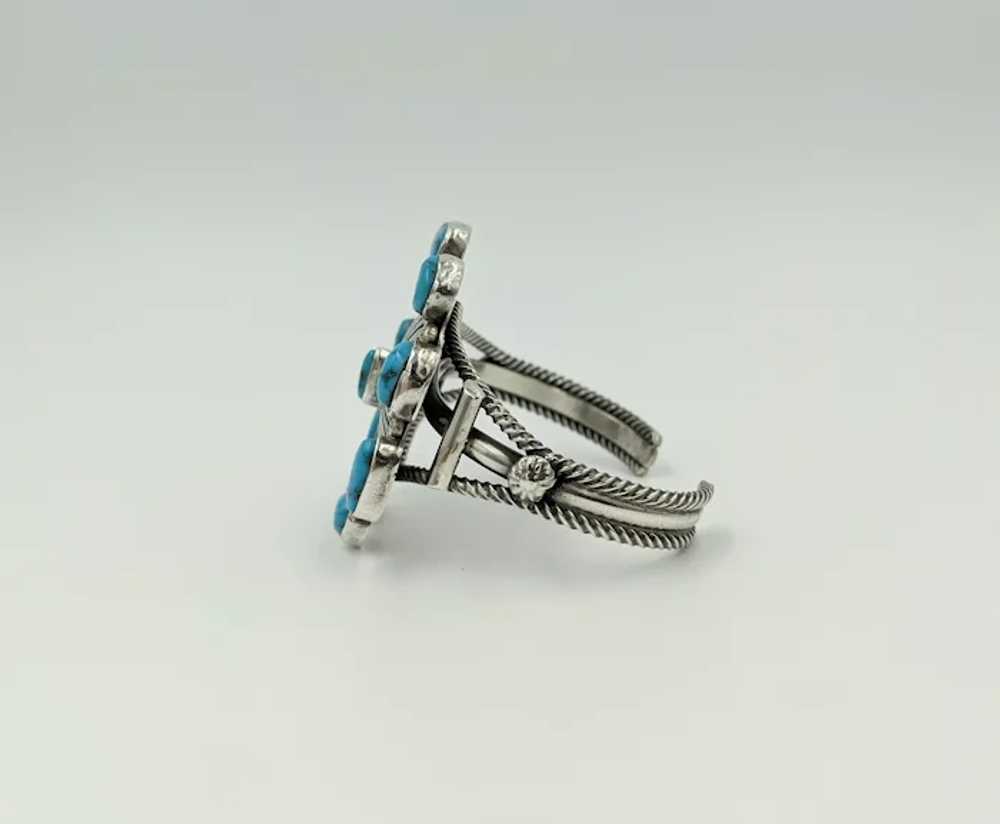 Native American Vintage Sterling Silver Turquoise… - image 7