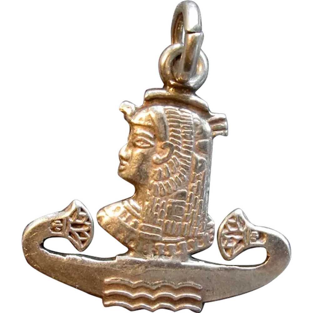 Egyptian Silver Amulet with Cleopatra in her Barge - image 1