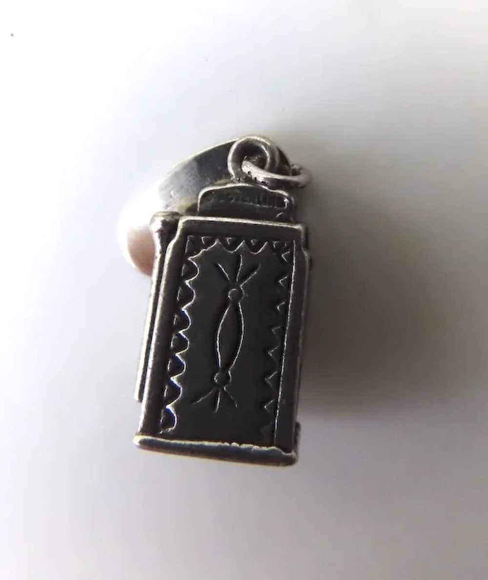 Vintage Sterling Silver Sun Bell Cabin Charm Slot… - image 4