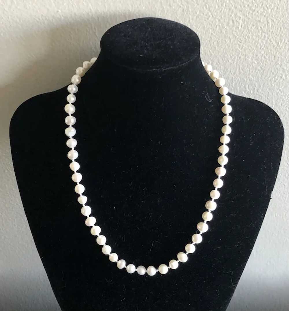 Vintage Gild White Freshwater Pearls Hand Knotted… - image 12