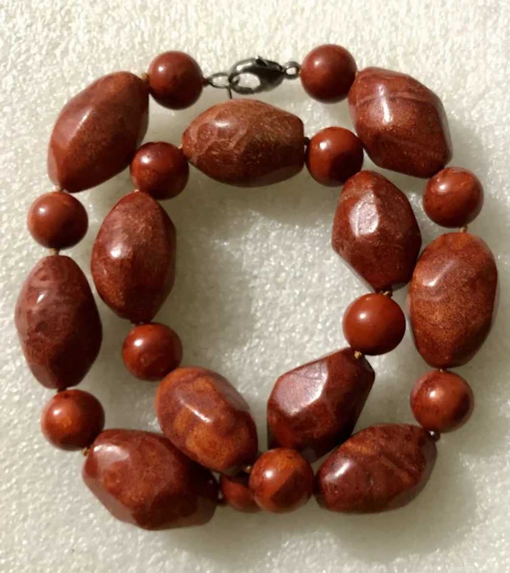 Amazing Vintage Large Red Apple Coral Beaded Neck… - image 2