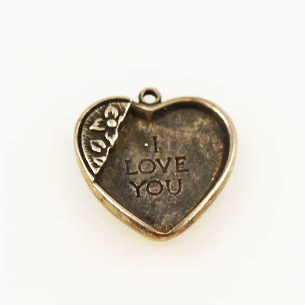 Sterling Silver I Love You Heart Charm Pendant - image 3