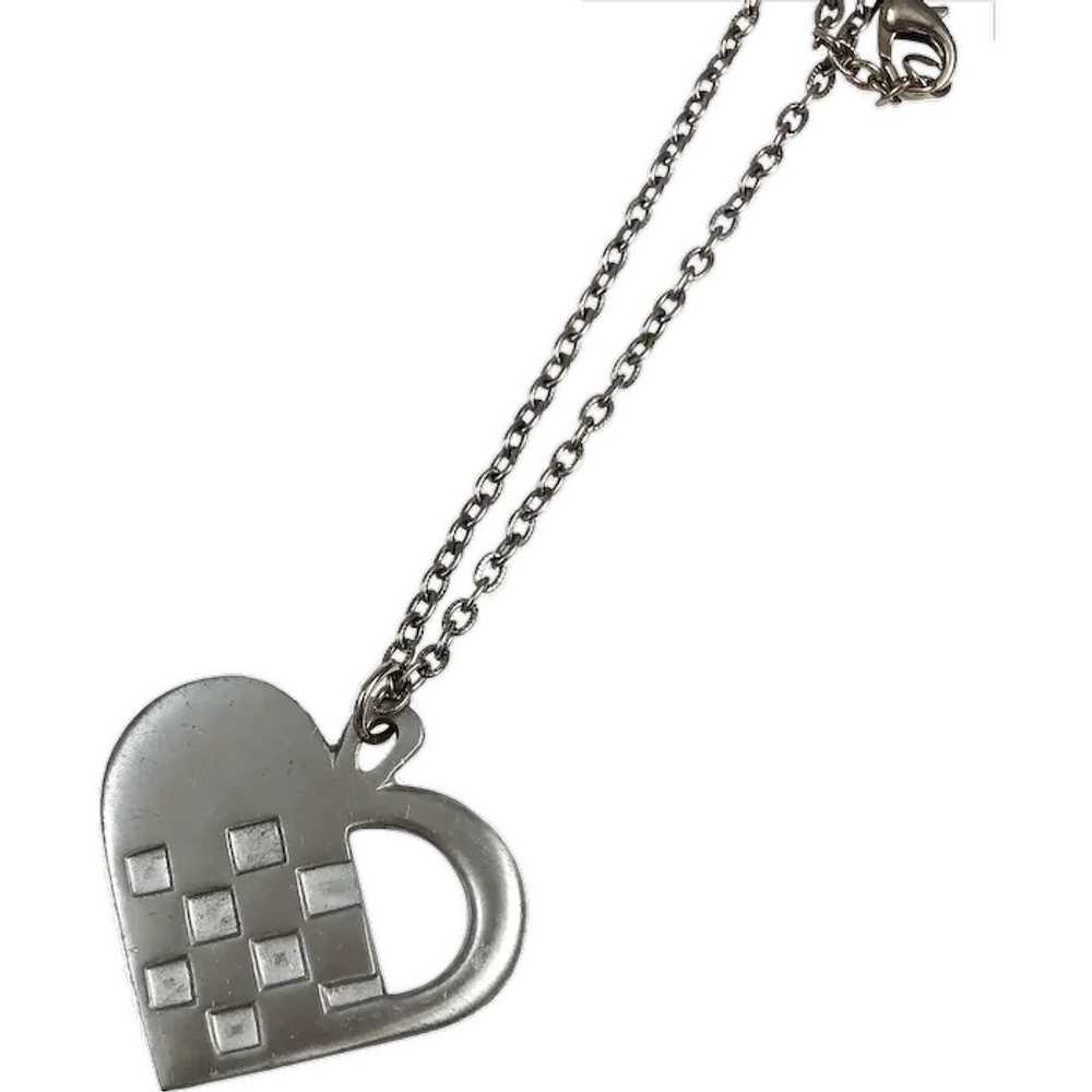 Rune Tennesmed Pewter Heart Necklace Sweden - image 1