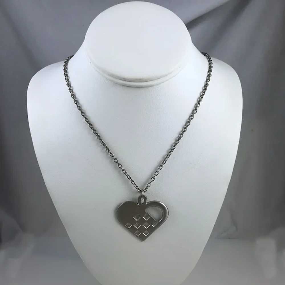Rune Tennesmed Pewter Heart Necklace Sweden - image 2