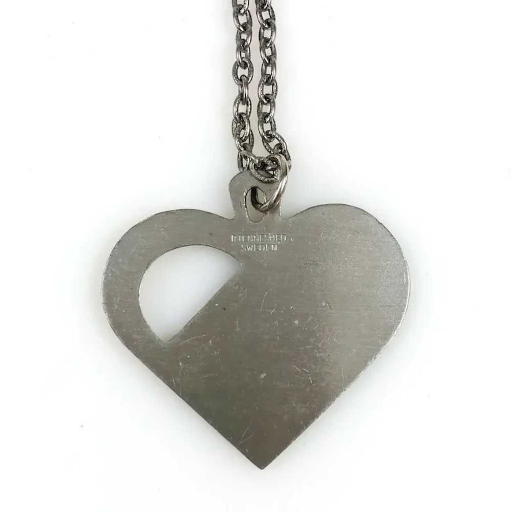 Rune Tennesmed Pewter Heart Necklace Sweden - image 5