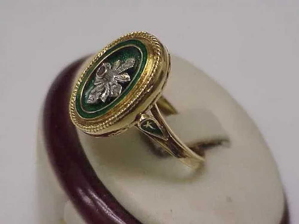 Incredible works of Art, Victorian Green Enameled… - image 6