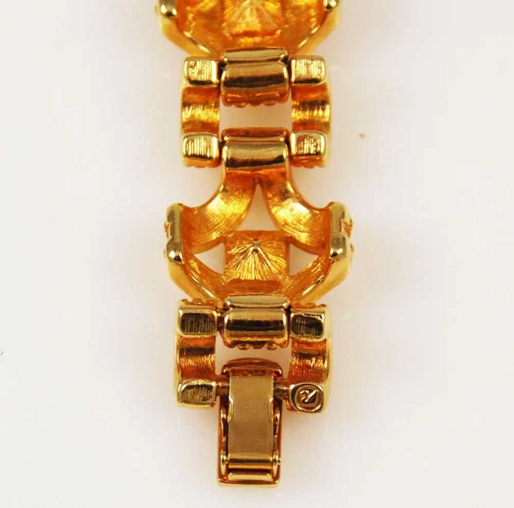 Swarovski Gold and Jet Black Bracelet Vintage - image 5