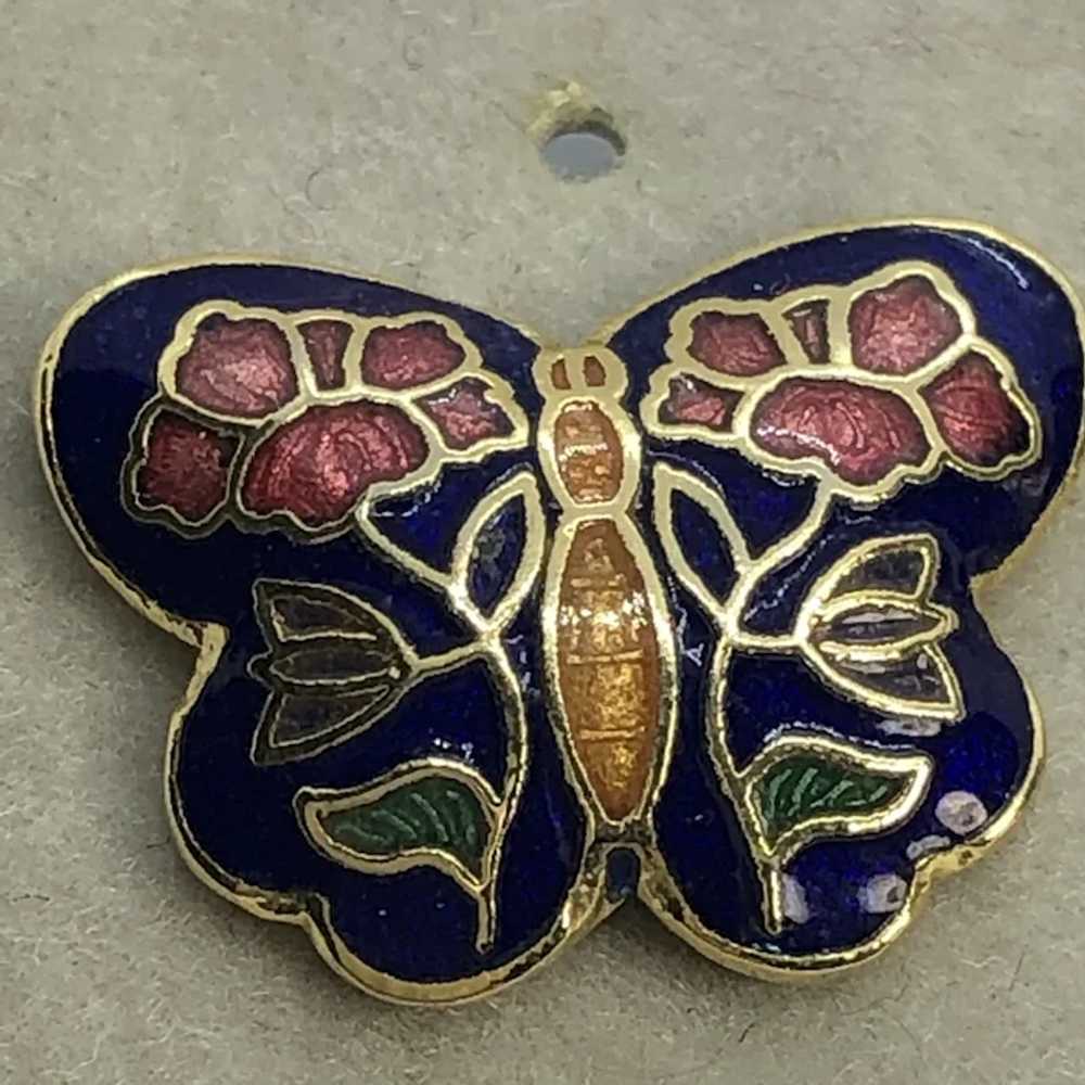 Mona So Genuine Cloisonné Butterfly Pierced Stud … - image 5