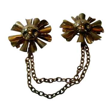 Vintage 1940's Sweater Double Pin Set With Star S… - image 1