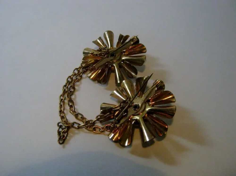 Vintage 1940's Sweater Double Pin Set With Star S… - image 3