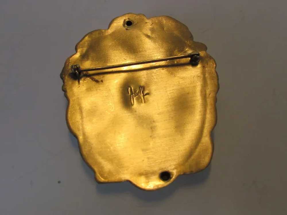 Vintage Joseff Five Cherub Pin In Russian Goldtone - image 6