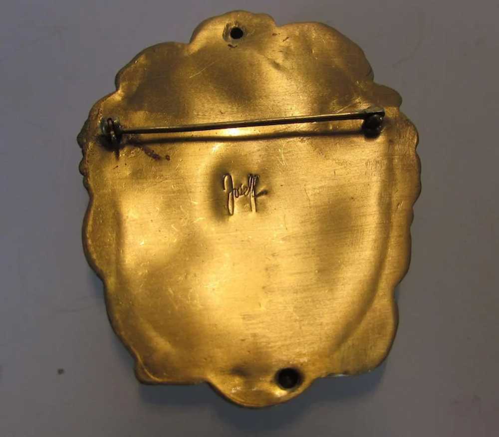 Vintage Joseff Five Cherub Pin In Russian Goldtone - image 8