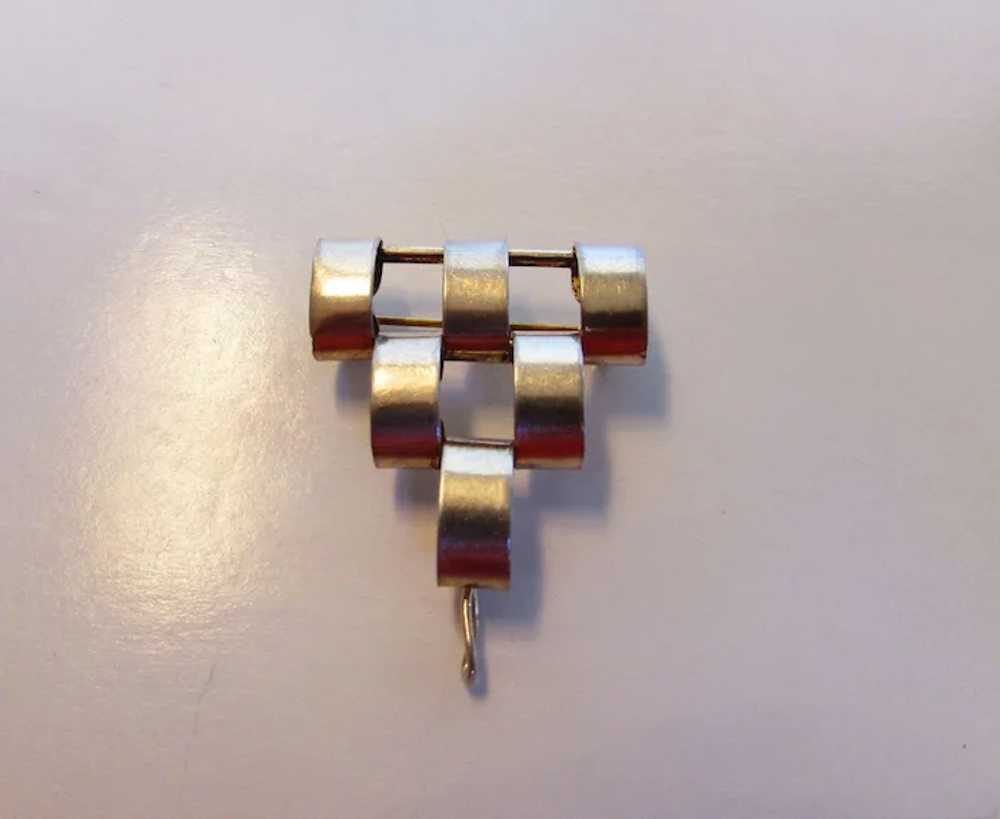 Sterling Silver Modernist Pin or Pendant - image 2