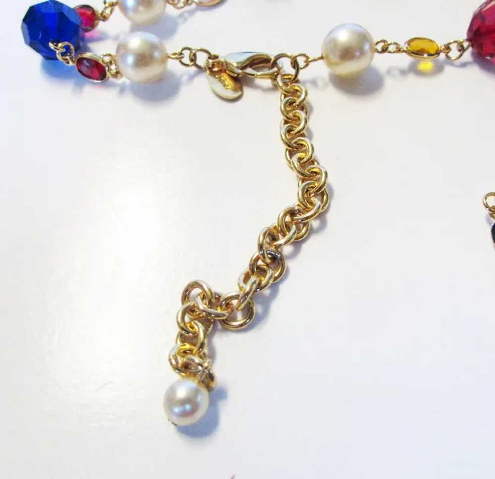 Vintage Early Signed Joan Rivers Necklace with Fa… - image 9