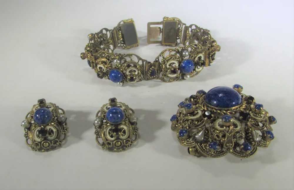 Vintage Three Piece Enamelled Set With Bracelet, … - image 4