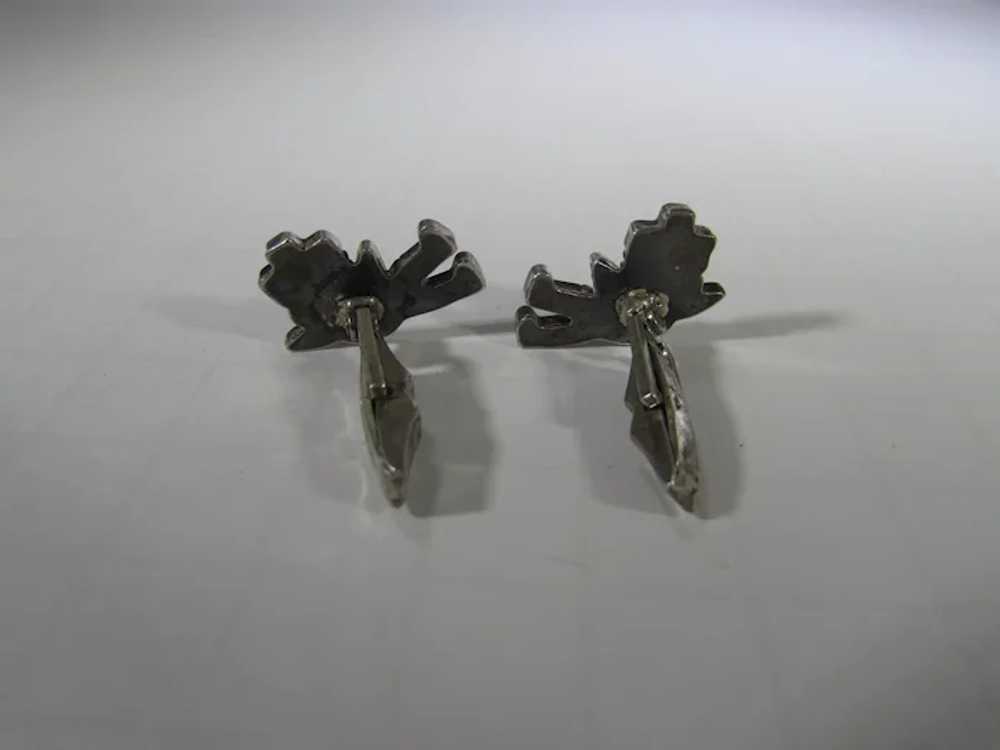Native American Sterling Silver Cufflinks With In… - image 11