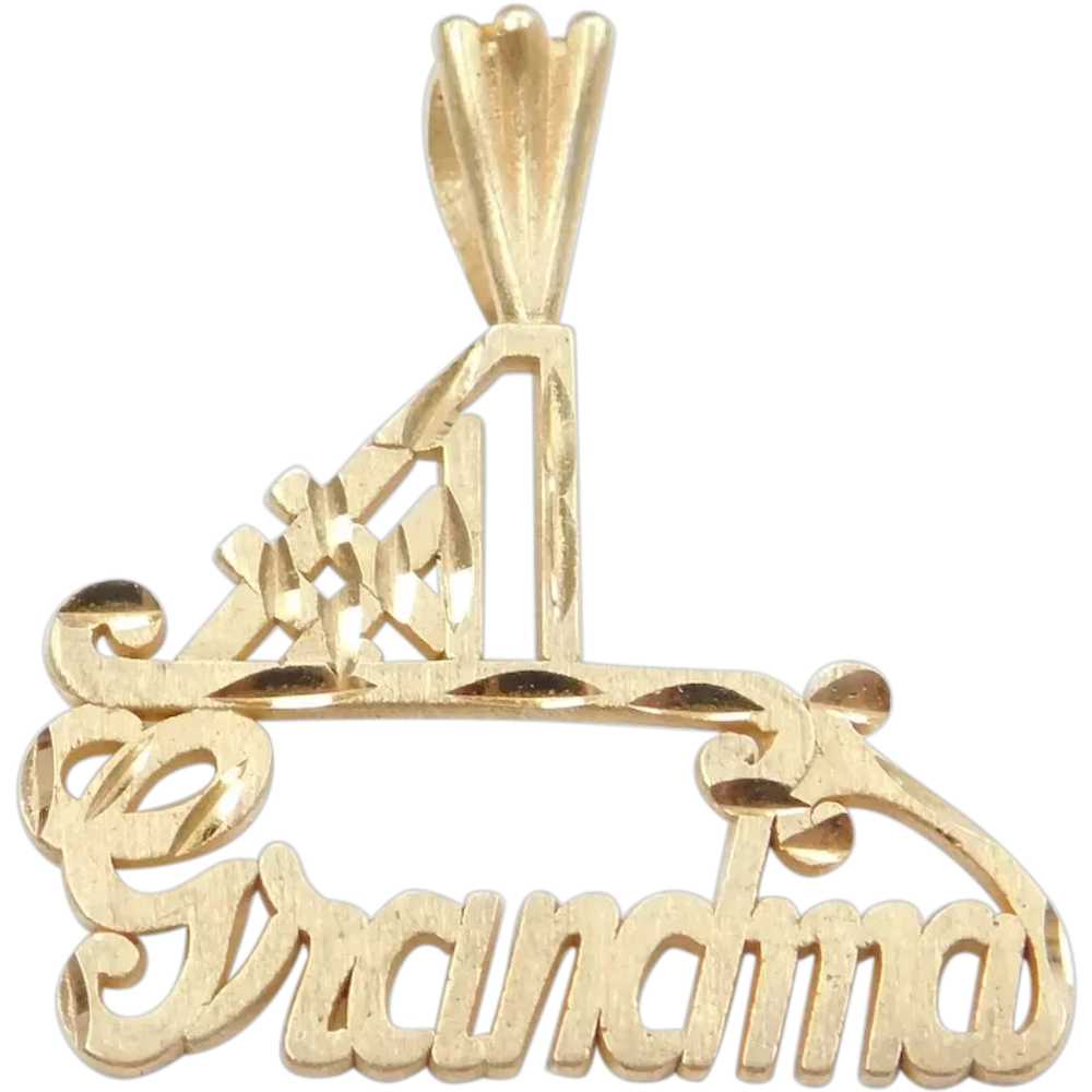 14k Gold #1 Grandma Charm - image 1