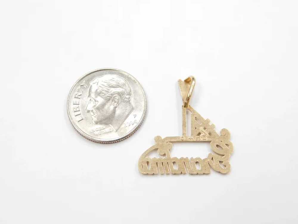 14k Gold #1 Grandma Charm - image 2