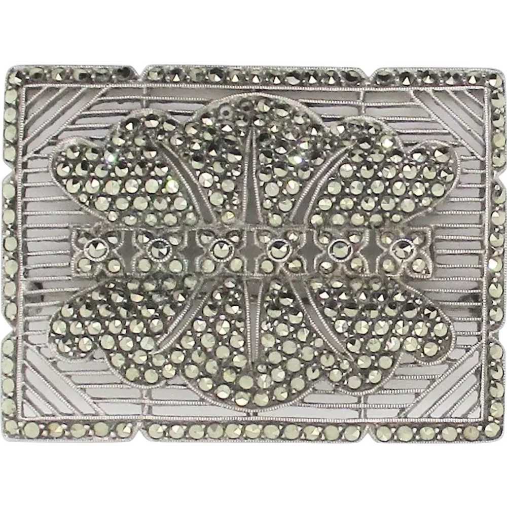 1980s German Marcasite Pin - image 1