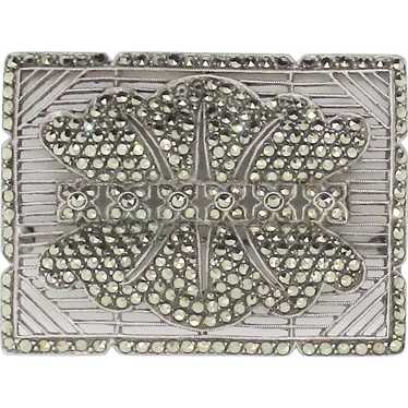 1980s German Marcasite Pin - image 1