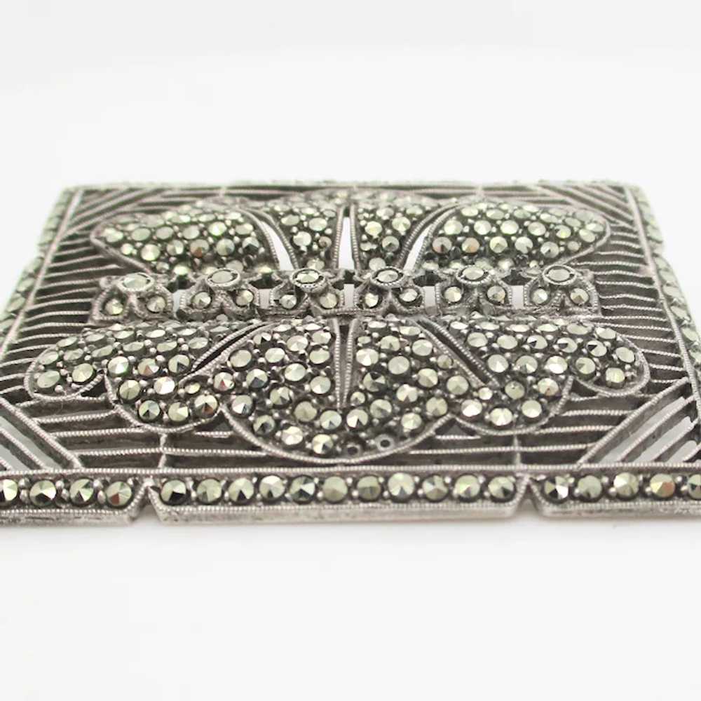 1980s German Marcasite Pin - image 3